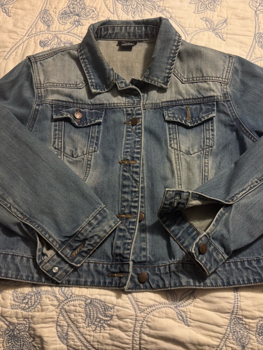 City Chic Light Blue Washed Denim Jacket🩷